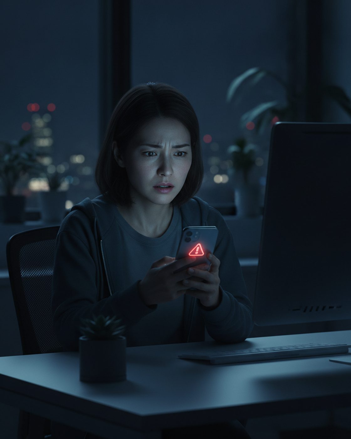 深夜、通知を見て不安になる担当者